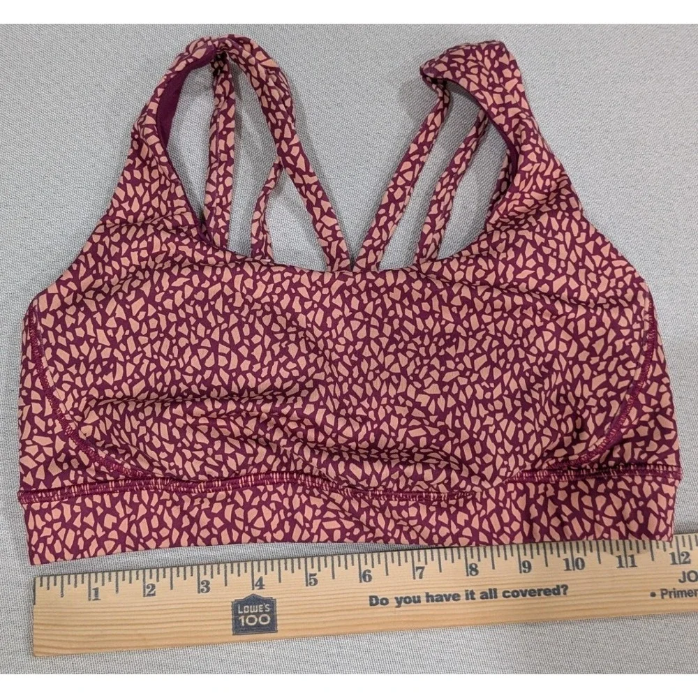 Lululemon Free To Be Wild Sports Bra Womens 6 Plum Pink Excellent Strappy Back